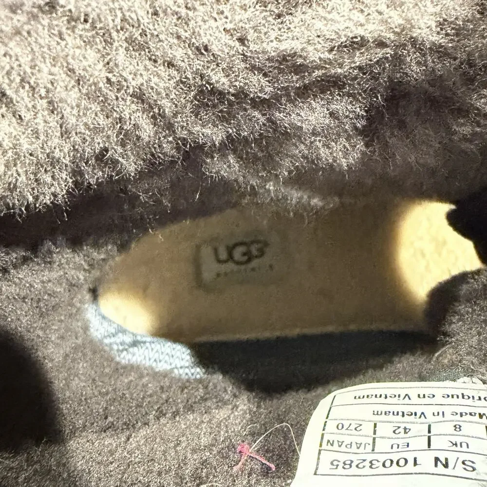 UGG Auden Brownstone Thinsulate Waterproof Shearling Snow Boot Shoes Brown Men 9